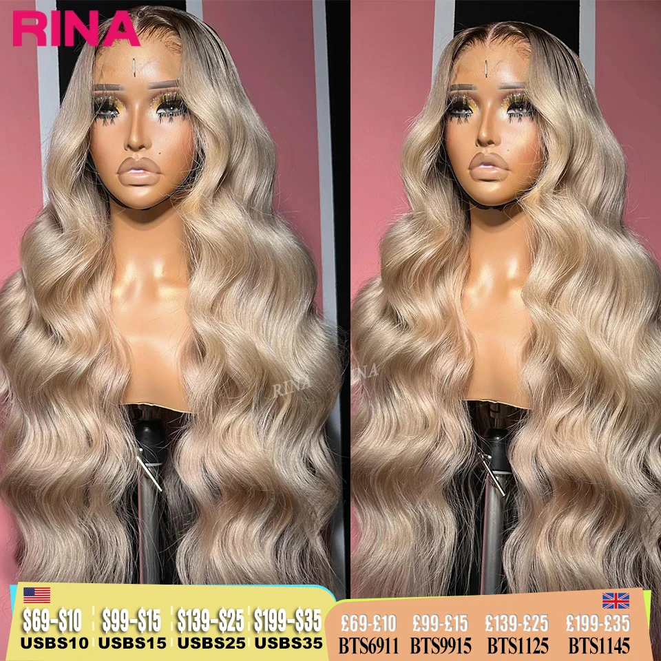 13x6 ombre blonde with root цветные