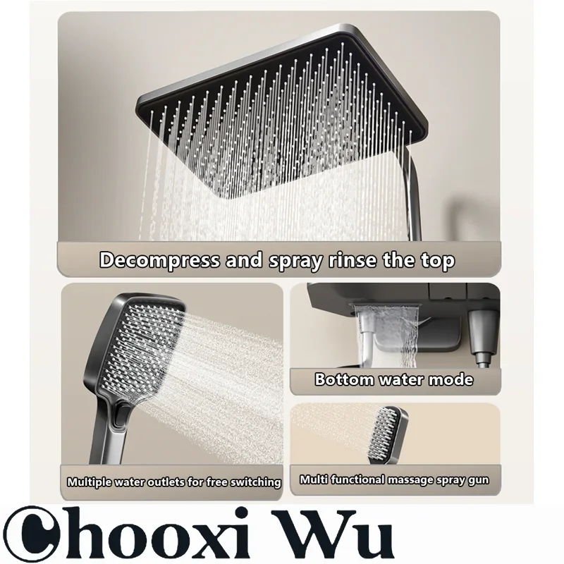 Chooxiwu — серый умный душевой набор с цифровым дисплеем - Фотография_2