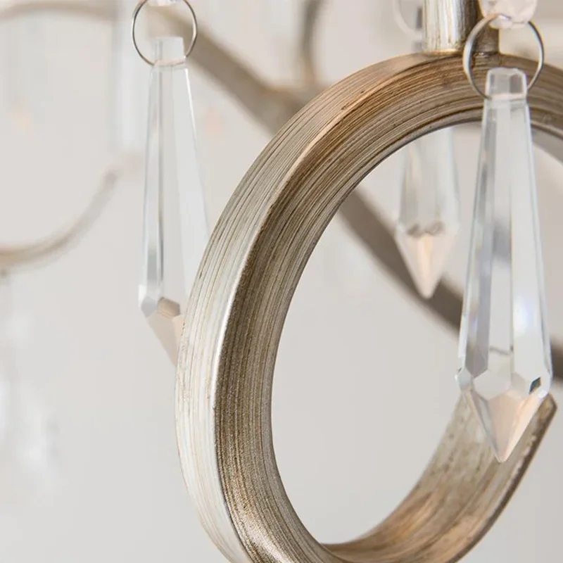 Американская кованая железная люстра для дома - Фотография_2