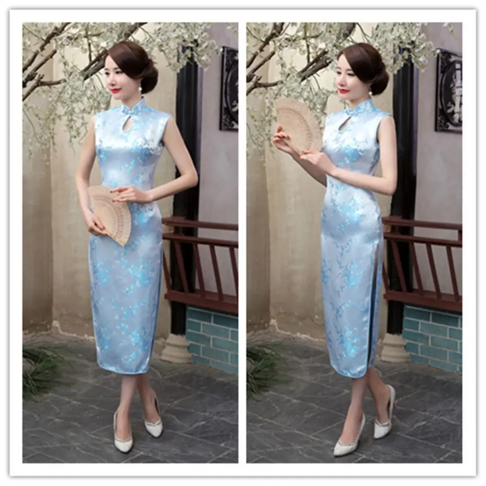 Платья cheongsam с цветочным принтом - Фотография_3