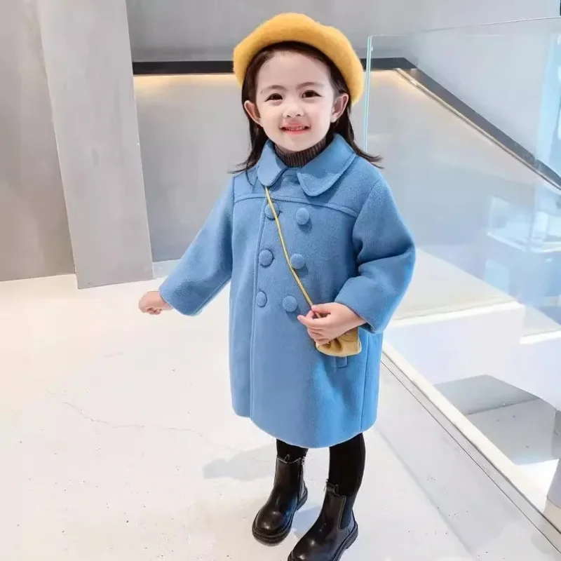 Зимнее длинное модное хлопковое пальто для девочек - Фотография_3
