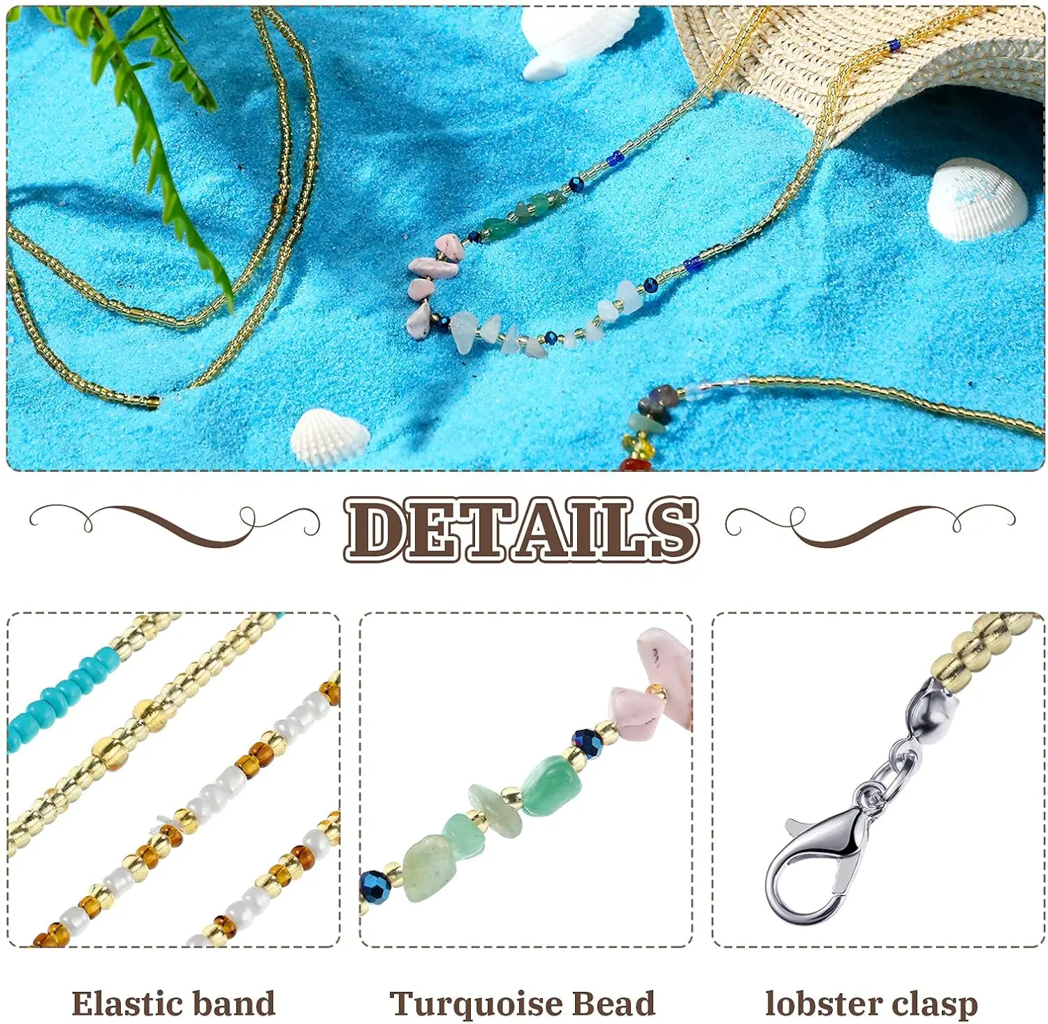 7 pieces waist beads for women - Фотография_4