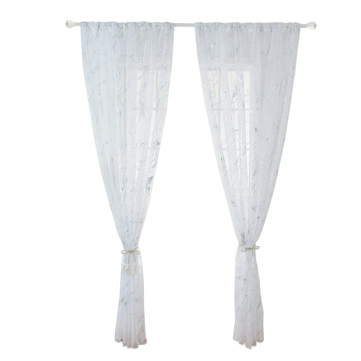 Прозрачная занавеска с мраморной текстурой - Фотография_4