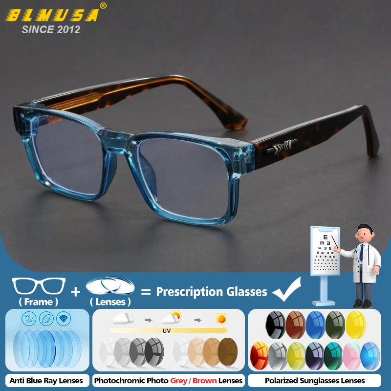 Blmusa fashion men square frame
