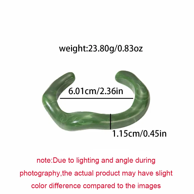 Модные уникальные нерегулярные акриловые браслеты-манжеты для женщин - Фотография_6