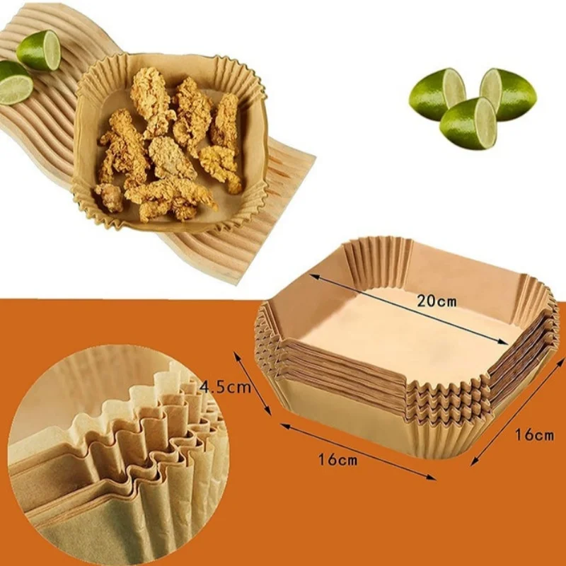 Одноразовые бумажные вкладыши для фритюрницы с антипригарным покрытием - Фотография_6