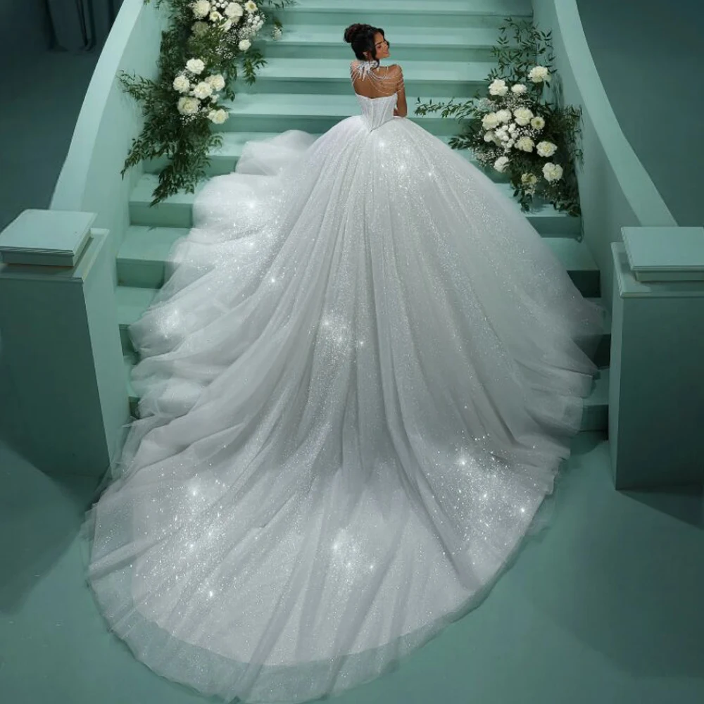 Блестящие свадебные платья принцессы по индивидуальному заказу - Фотография_2