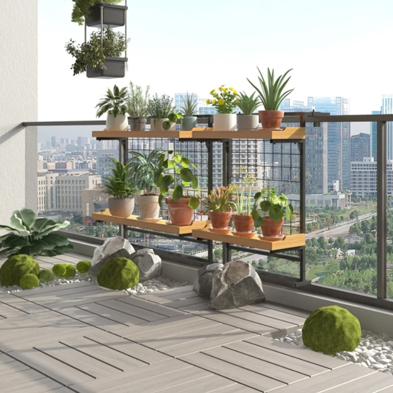 Деревянные многоярусные балконные перила - Фотография_5