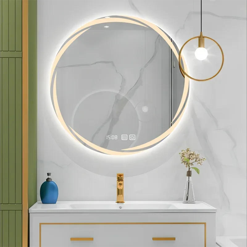 Круглое увеличительное зеркало для ванной комнаты - Фотография_3