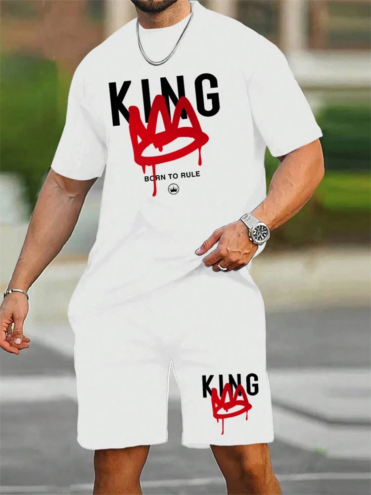 Футболка и шорты мужские с принтом «king» - Фотография_3