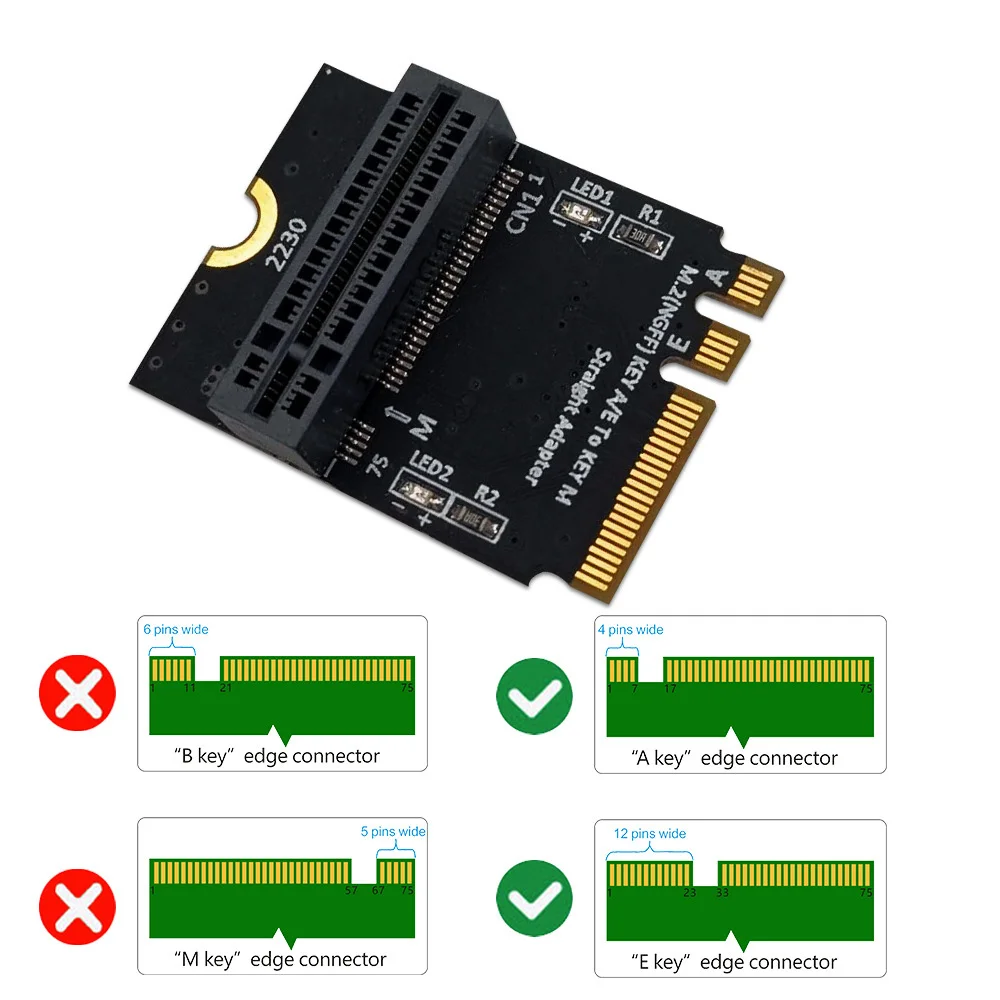 Адаптер a65i m.2 nvme ssd pcie m2 ngff key m — адаптер m - Фотография_6