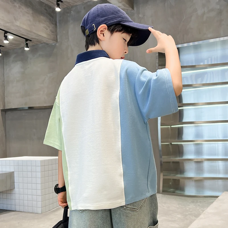 Летние детские рубашки поло для мальчиков - Фотография_2