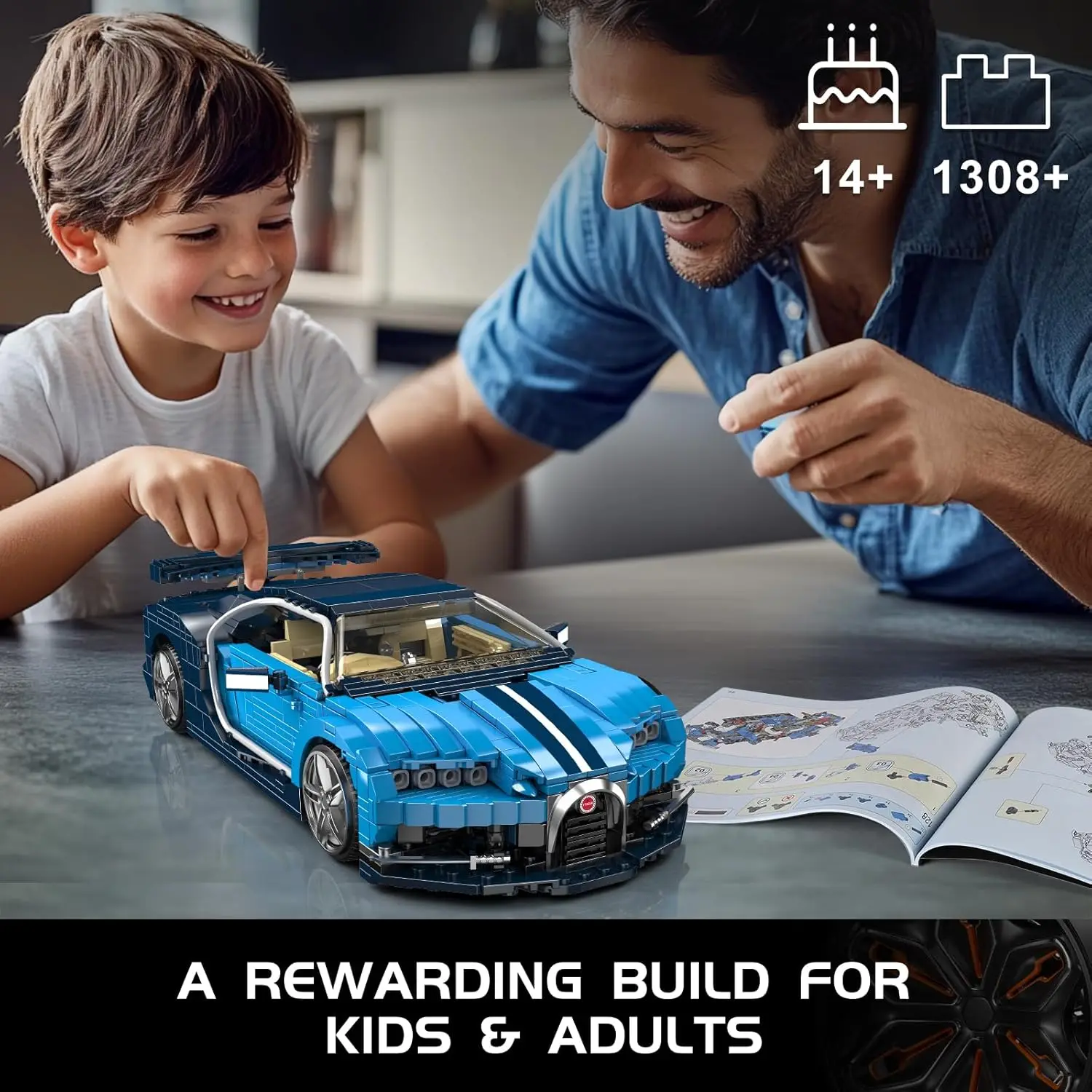 Строительные блоки mould king технический bugattier - Фотография_6