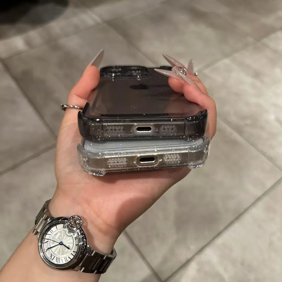 Прозрачный блестящий чехол для iphone 17 - Фотография_5