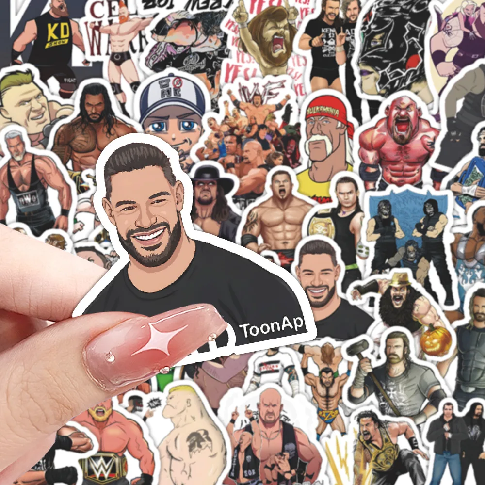 Борьба мультфильм наклейки wwe - Фотография_2