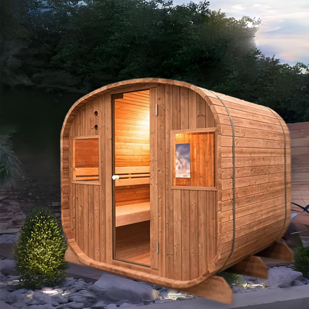 Оптовая и индивидуальная 4-местная уличная традиционная сауна - Фотография_3