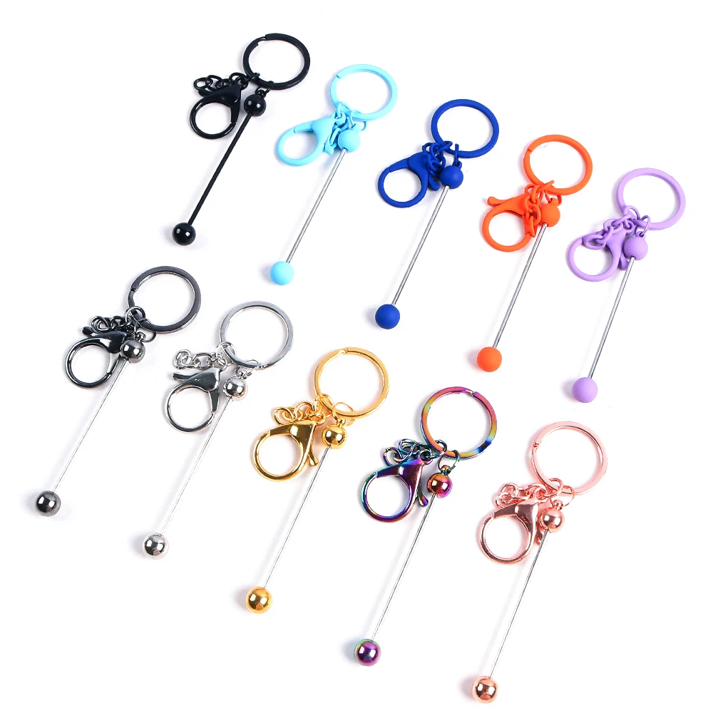 Металлический разноцветный брелок для ключей с краской для выпечки - Фотография_3