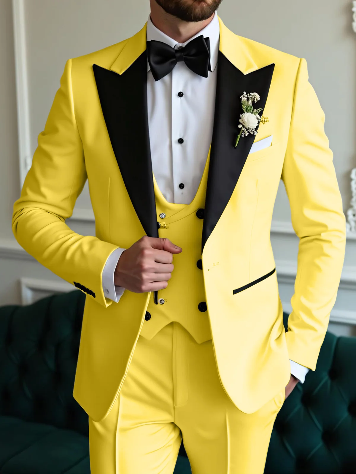 Свадебный мужской костюм slim fit