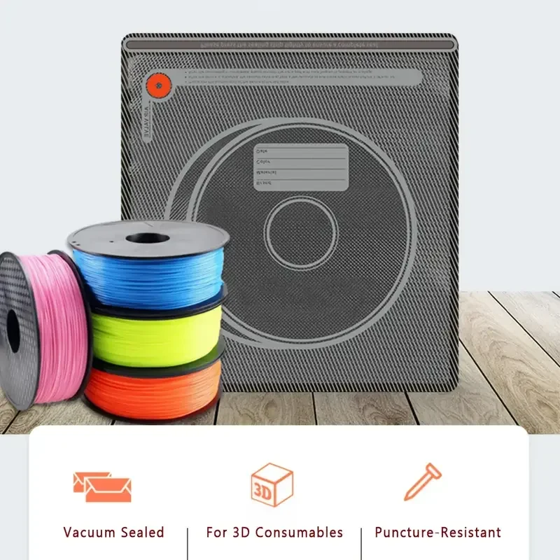 Улучшенный черный вакуумный мешок для хранения филамента pla abs petg - Фотография_3