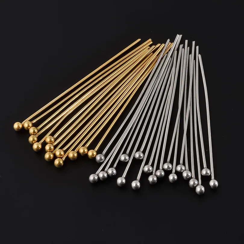 18-каратные позолоченные булавки с шаровой головкой - Фотография_4