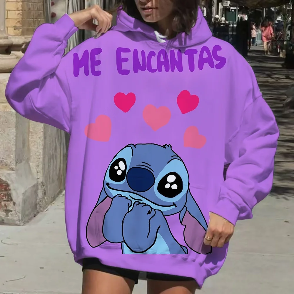 Женская толстовка с капюшоном kawaii stitch - Фотография_3