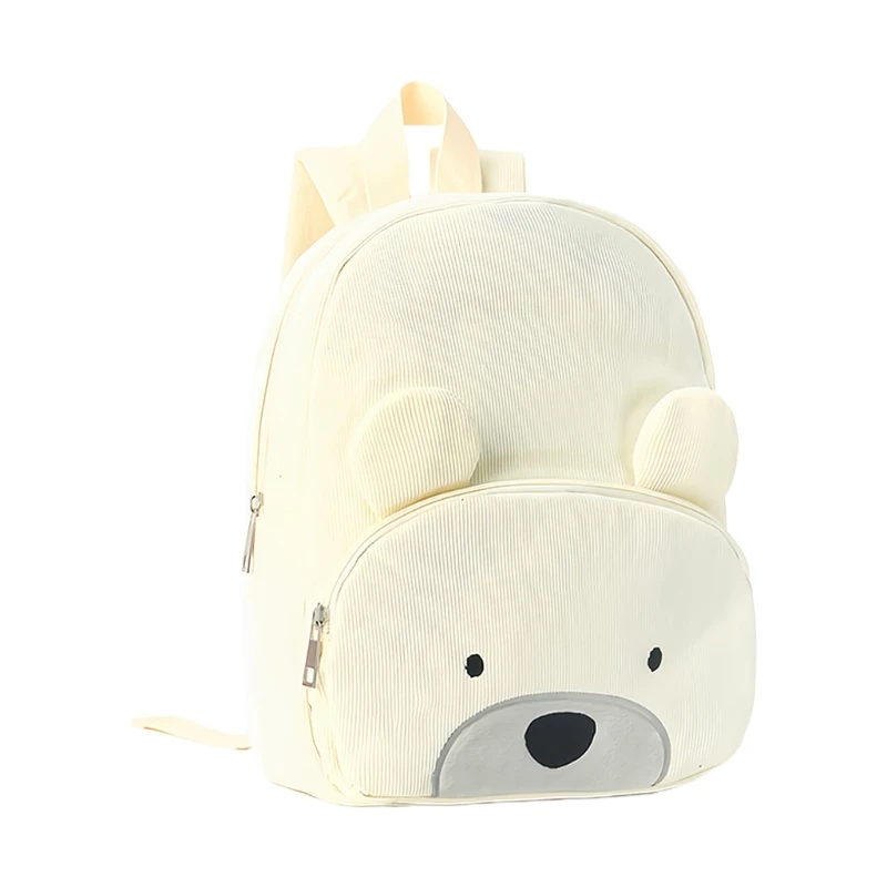 Вельветовый рюкзак с медвежьими деталями - Фотография_4