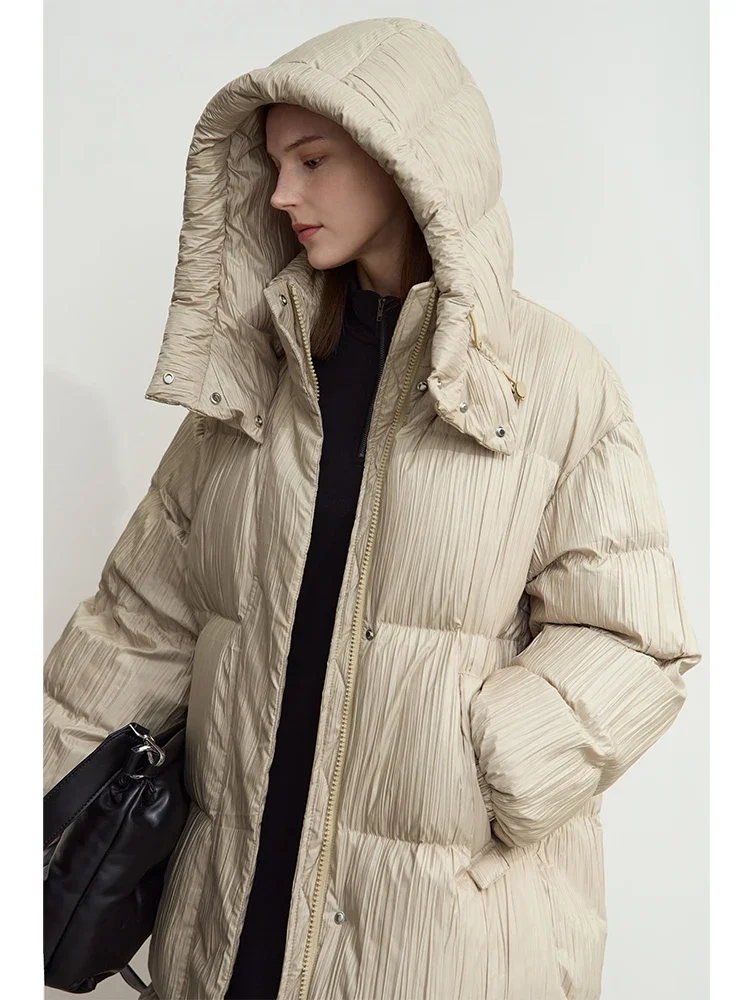 Amii минималистичный женский пуховик с графеновой подкладкой - Фотография_3