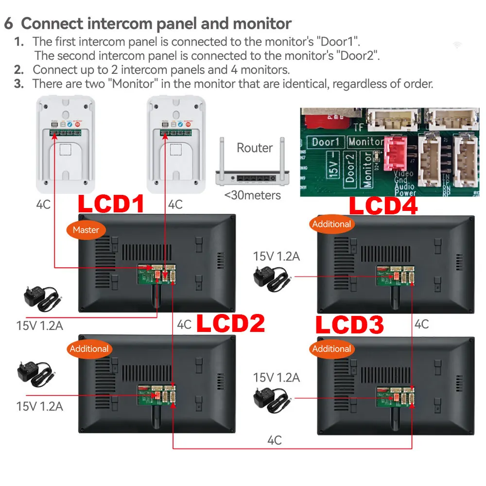 Hd 7-дюймовый жк-монитор wifi tuya - Фотография_6