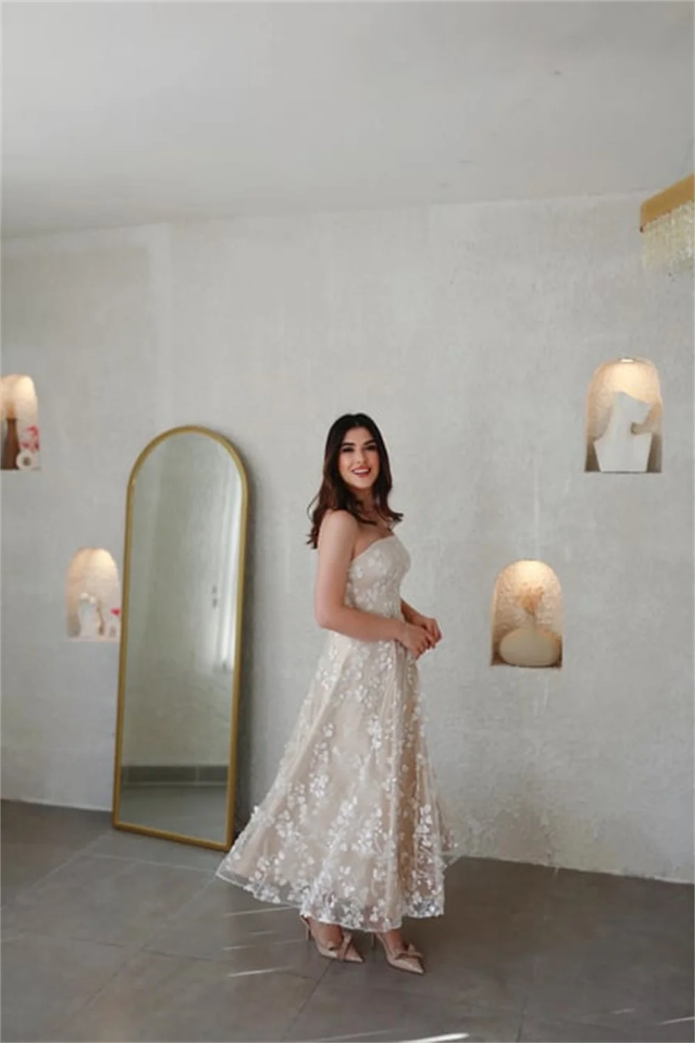 Bella champagn тюлевые вечерние - Фотография_3