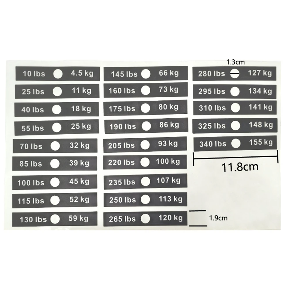 4,5-155 кг наклейки на вес оборудования для фитнеса - Фотография_4