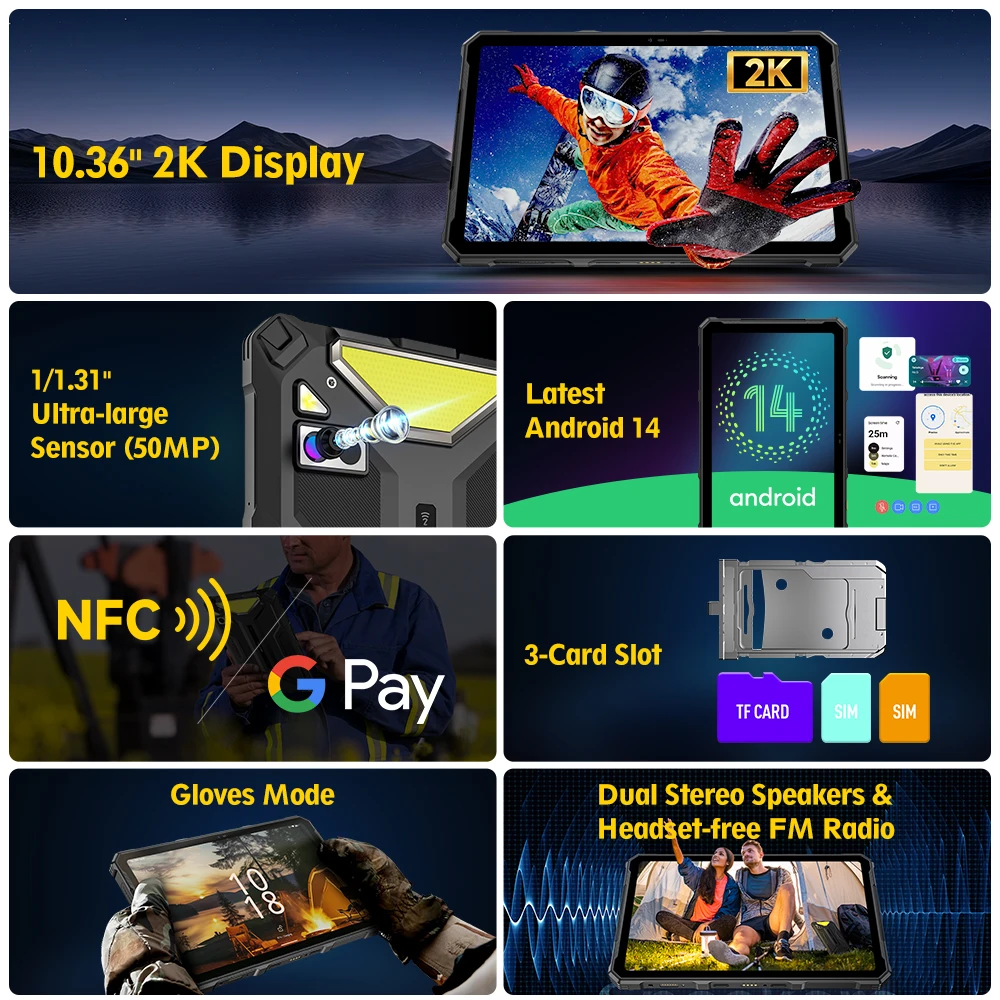 【мировая премьера】ulefone armor pad 4 ultra 5g rugged tablet 11800 мач 10 - Фотография_6