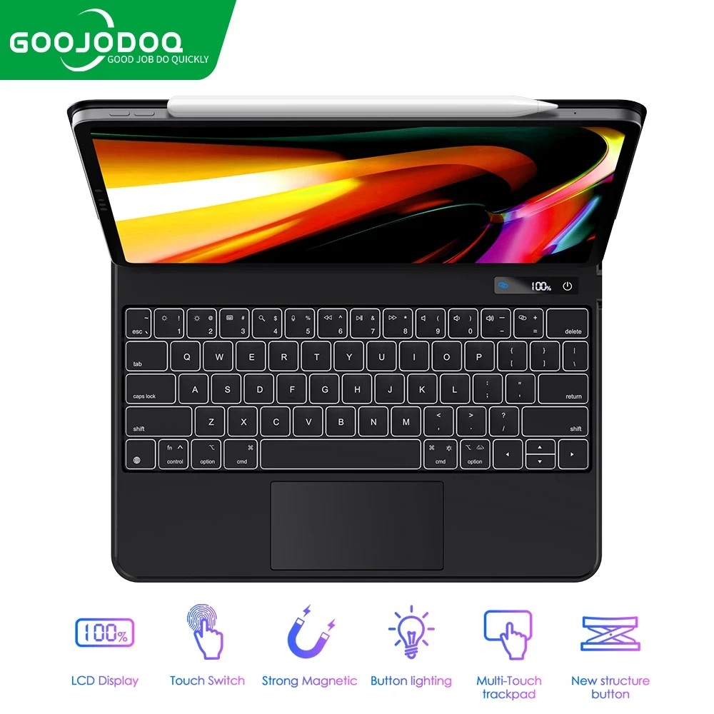 Goojodoq волшебная клавиатура с жк-дисплеем для ipad pro 11/ pro 12 9 12