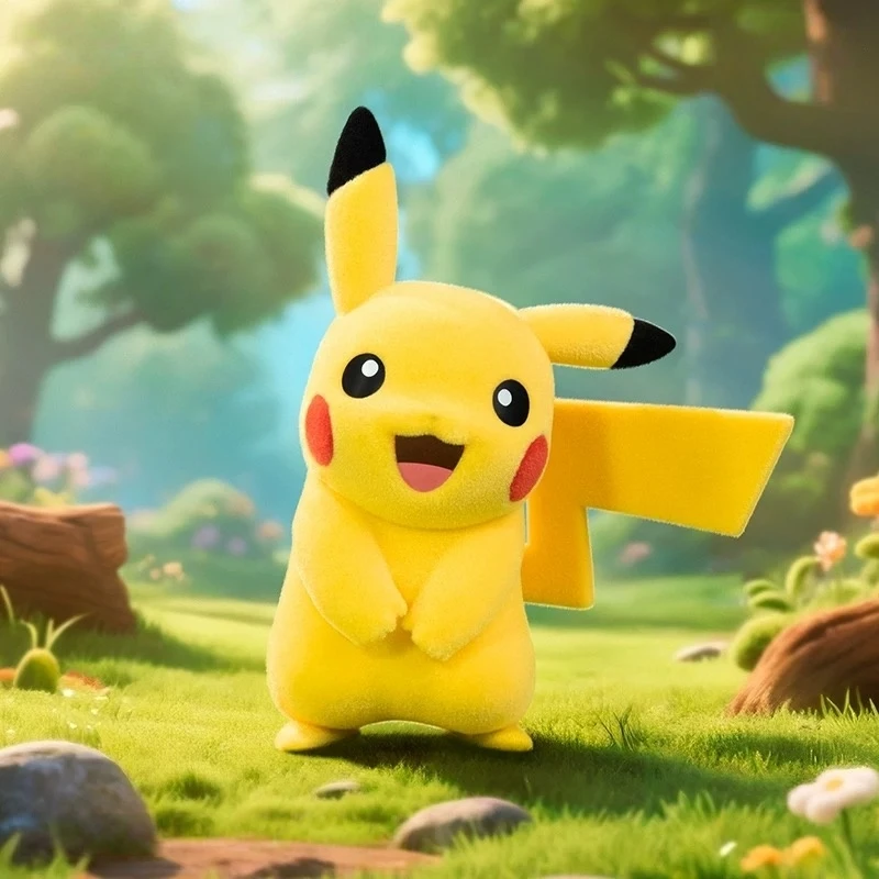 Покемон аниме флокированные фигурки - Фотография_6