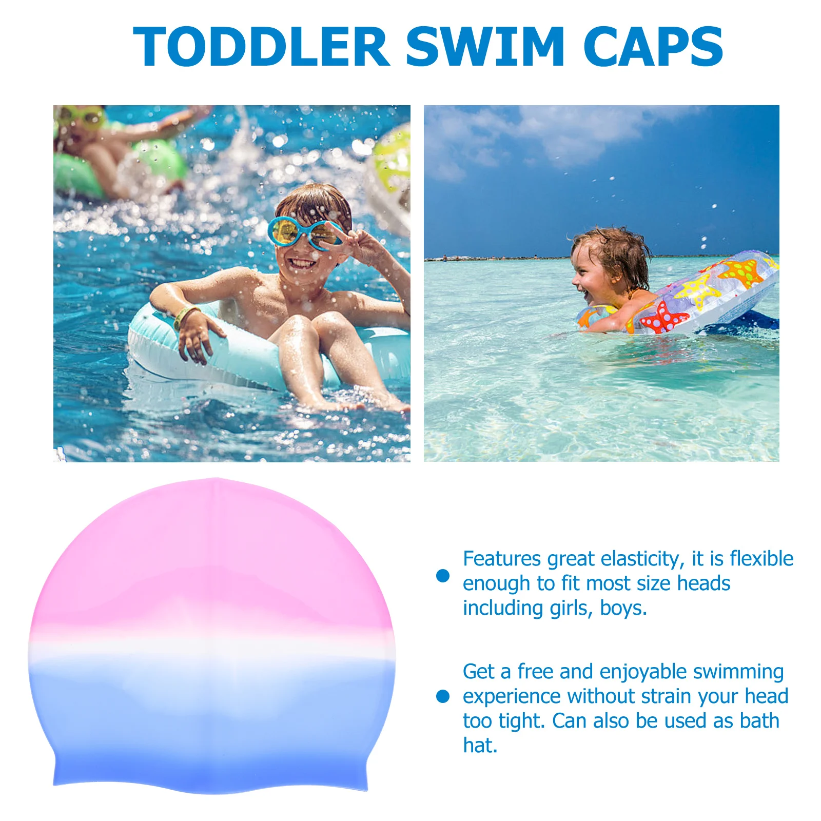 Нескользящая силиконовая шапочка для плавания - Фотография_3