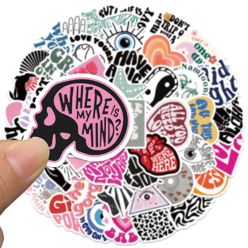 Вдохновляющие английские наклейки с сердечками любви - Фотография_3