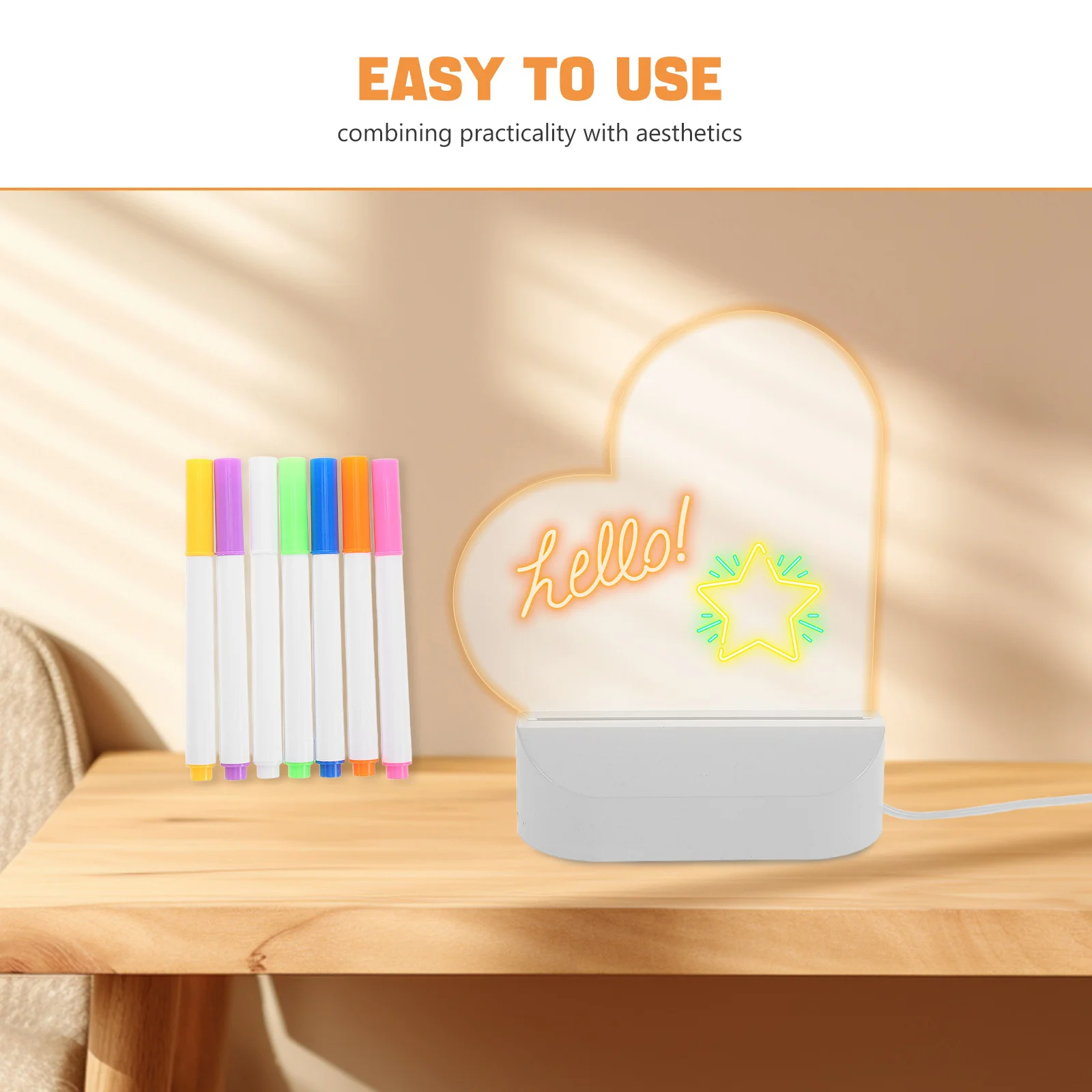 1 комплект, светодиодная акриловая светящаяся доска для письма - Фотография_2