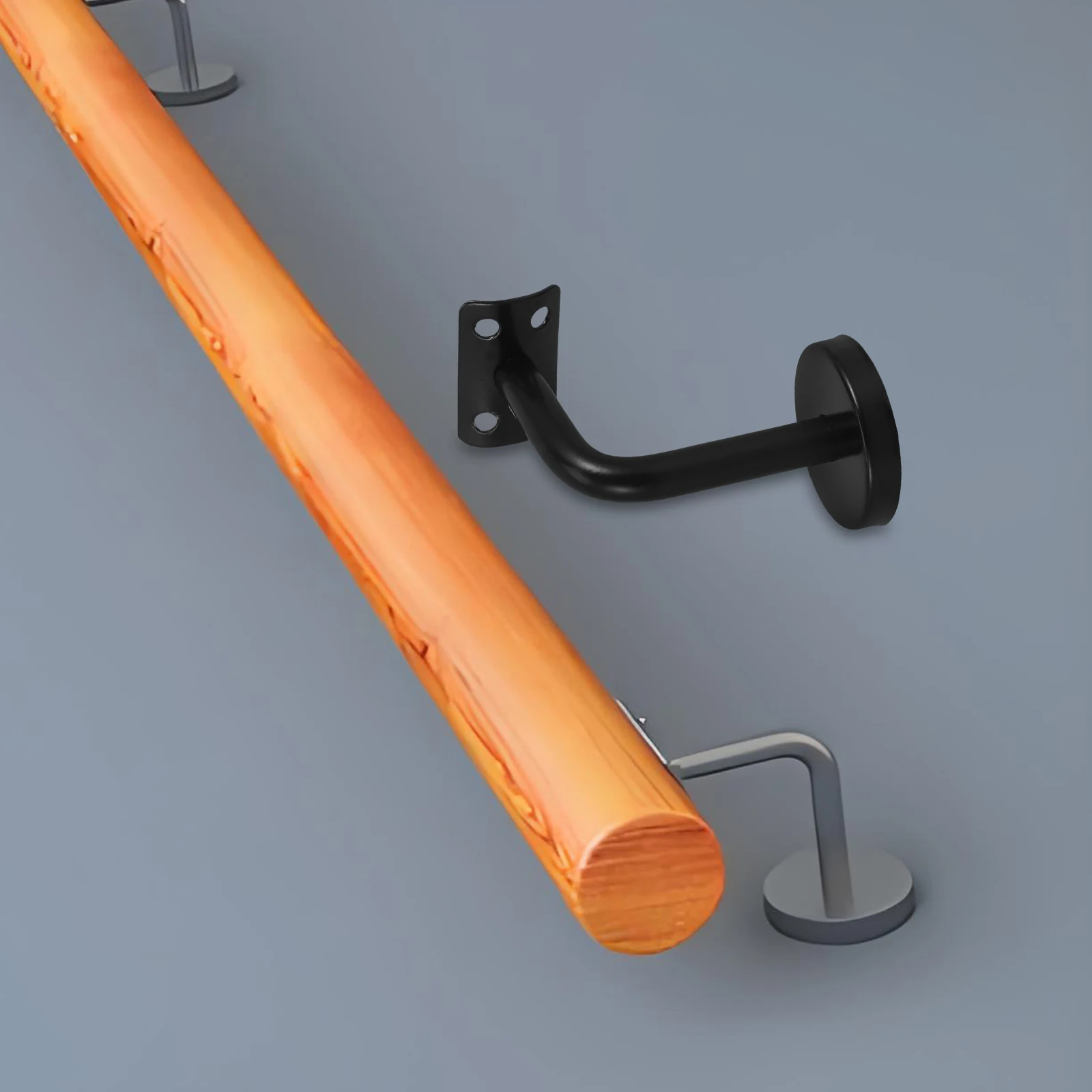 Черный окрашенный настенный кронштейн для перил из нержавеющей стали