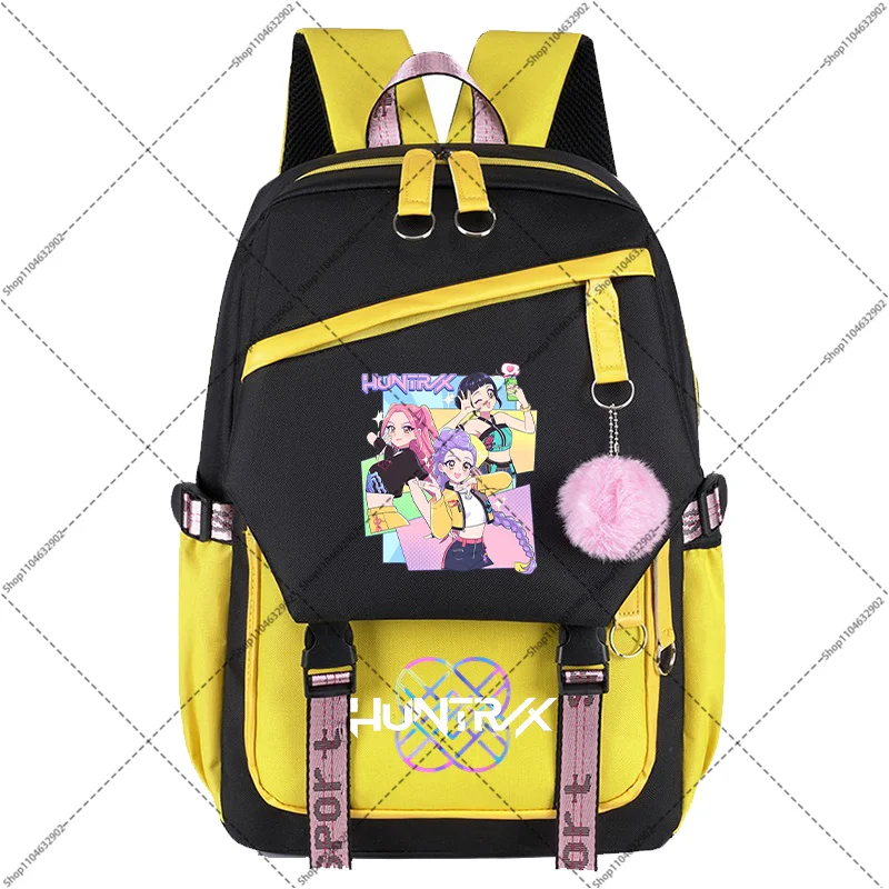 Kpop demon hunters школьный рюкзак с зарядкой через usb - Фотография_3