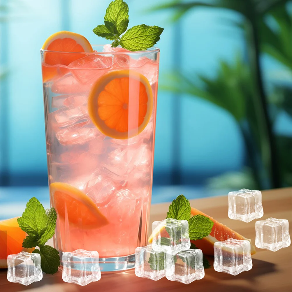 Прозрачные поддельные кубики льда - Фотография_3