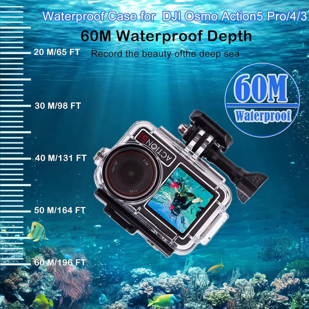 Водонепроницаемый чехол myobo для dji action 5 pro - Фотография_2