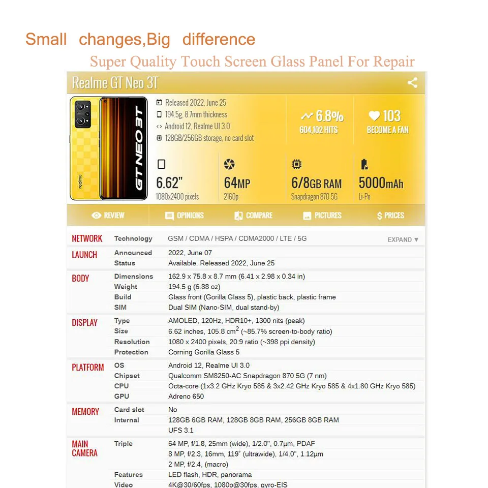 Для realme gt neo 2 3 3t 5 gt2 - Фотография_5