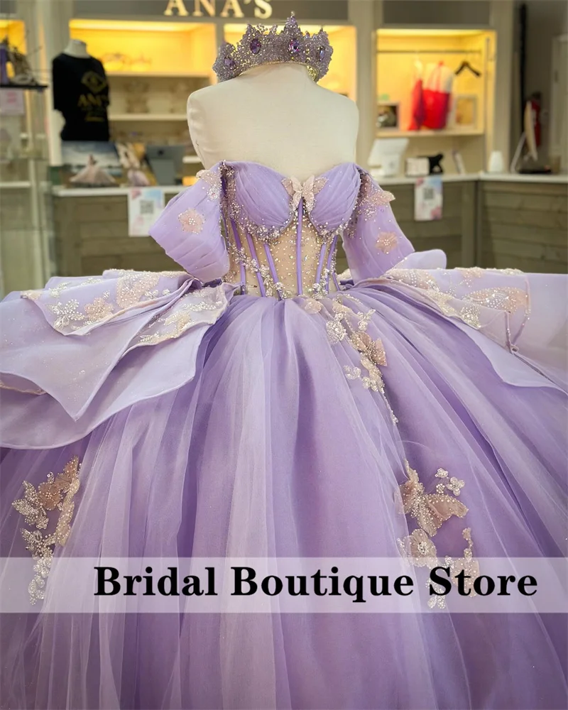 Лавандово-фиолетовые платья quinceanera - Фотография_5