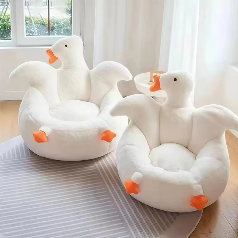 Минималистичный белый ленивый диван-мешок