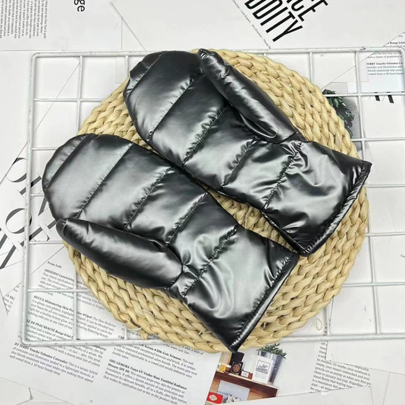 Женские зимние теплые кашемировые варежки с длинными пальцами - Фотография_3