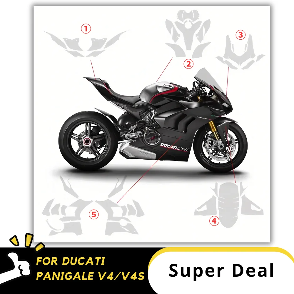 Для ducati panigale v4 v4s ppf защитная пленка из тпу