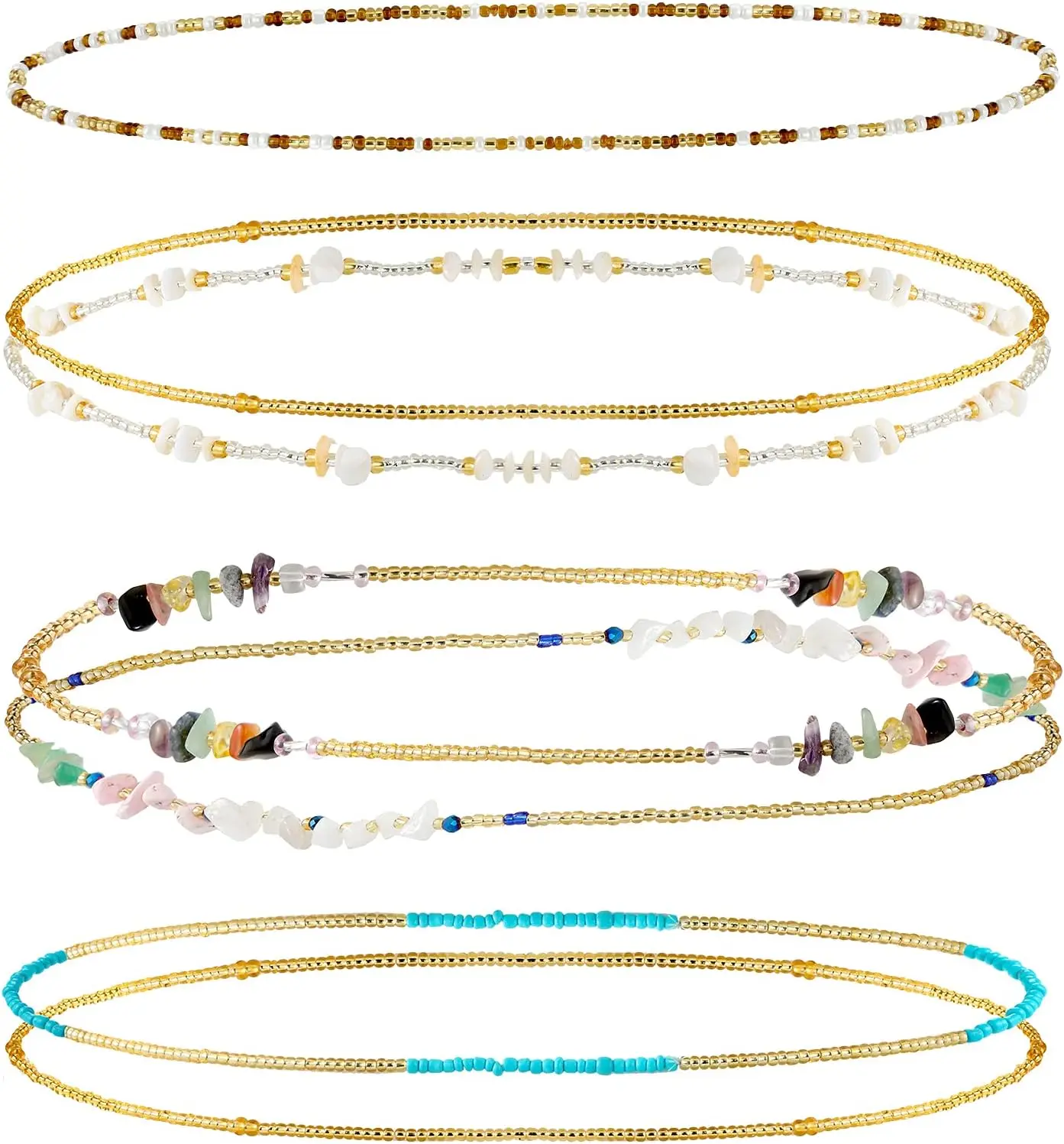 7 pieces waist beads for women
