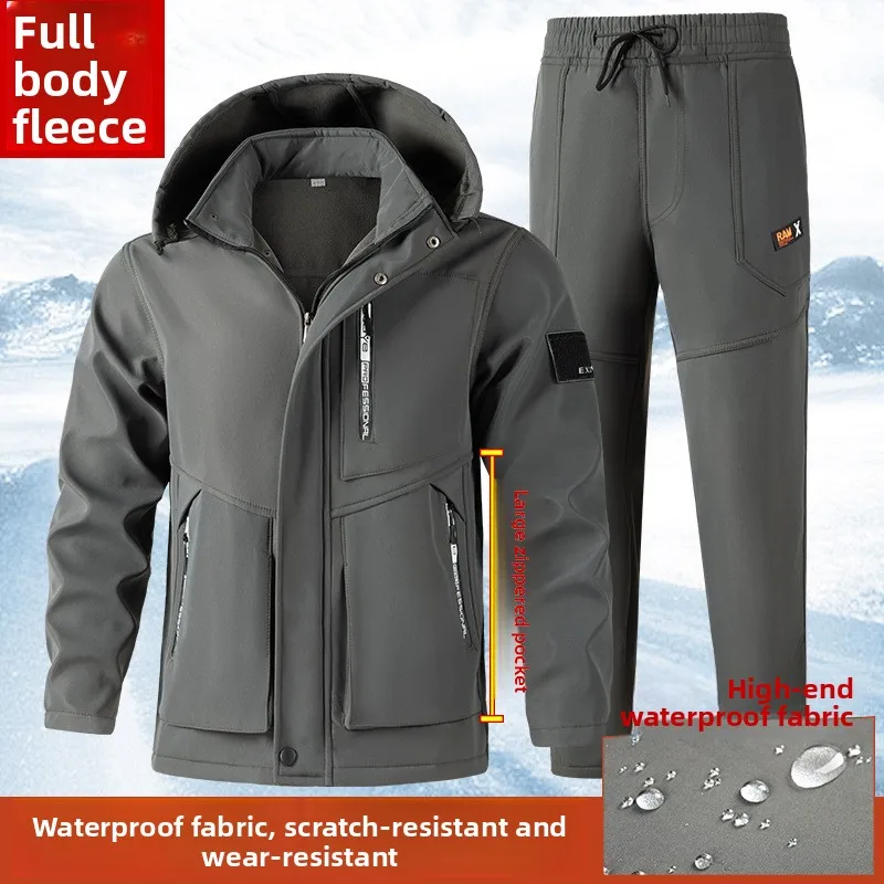 Зимний толстый костюм на флисовой подкладке - Фотография_3