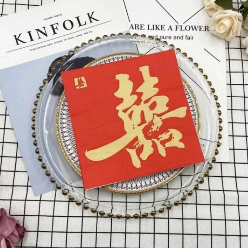 2 слоя, 33 см, китайские свадебные бумажные салфетки