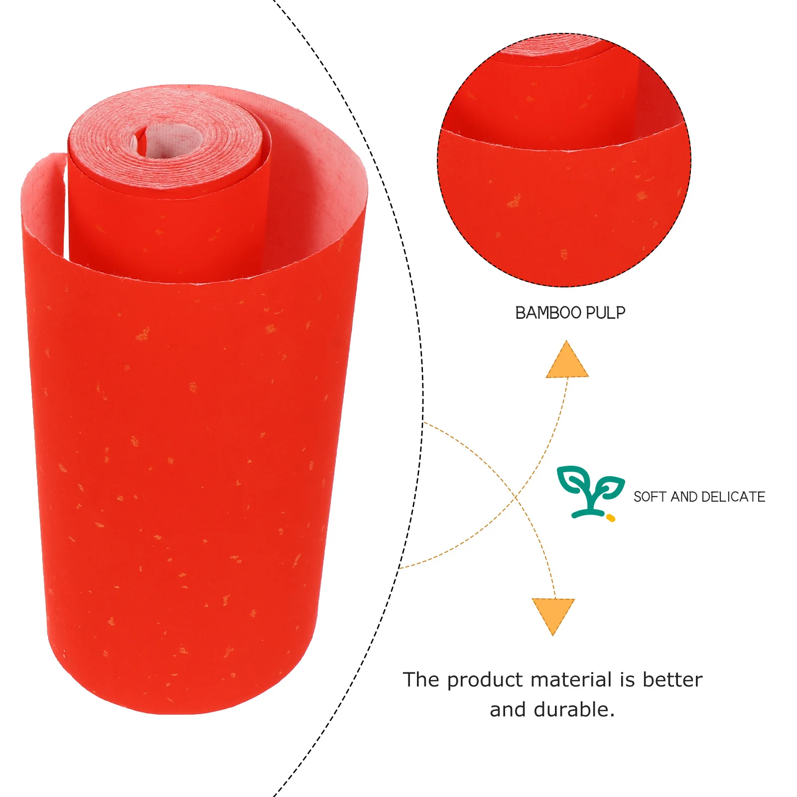 Рулон красной бумаги сюань из бамбуковой целлюлозы