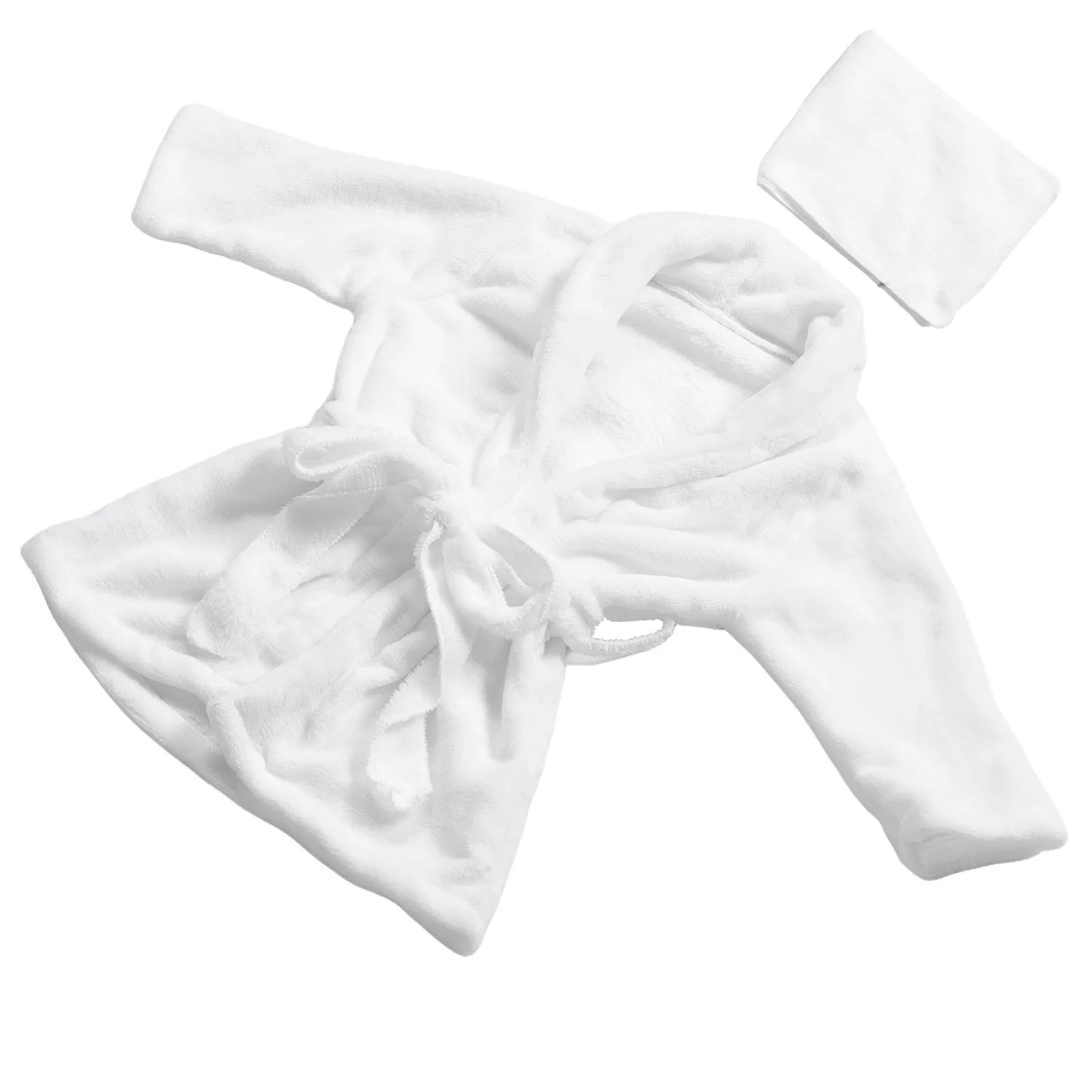 1 комплект, детский халат из плотного кораллового флиса с капюшоном